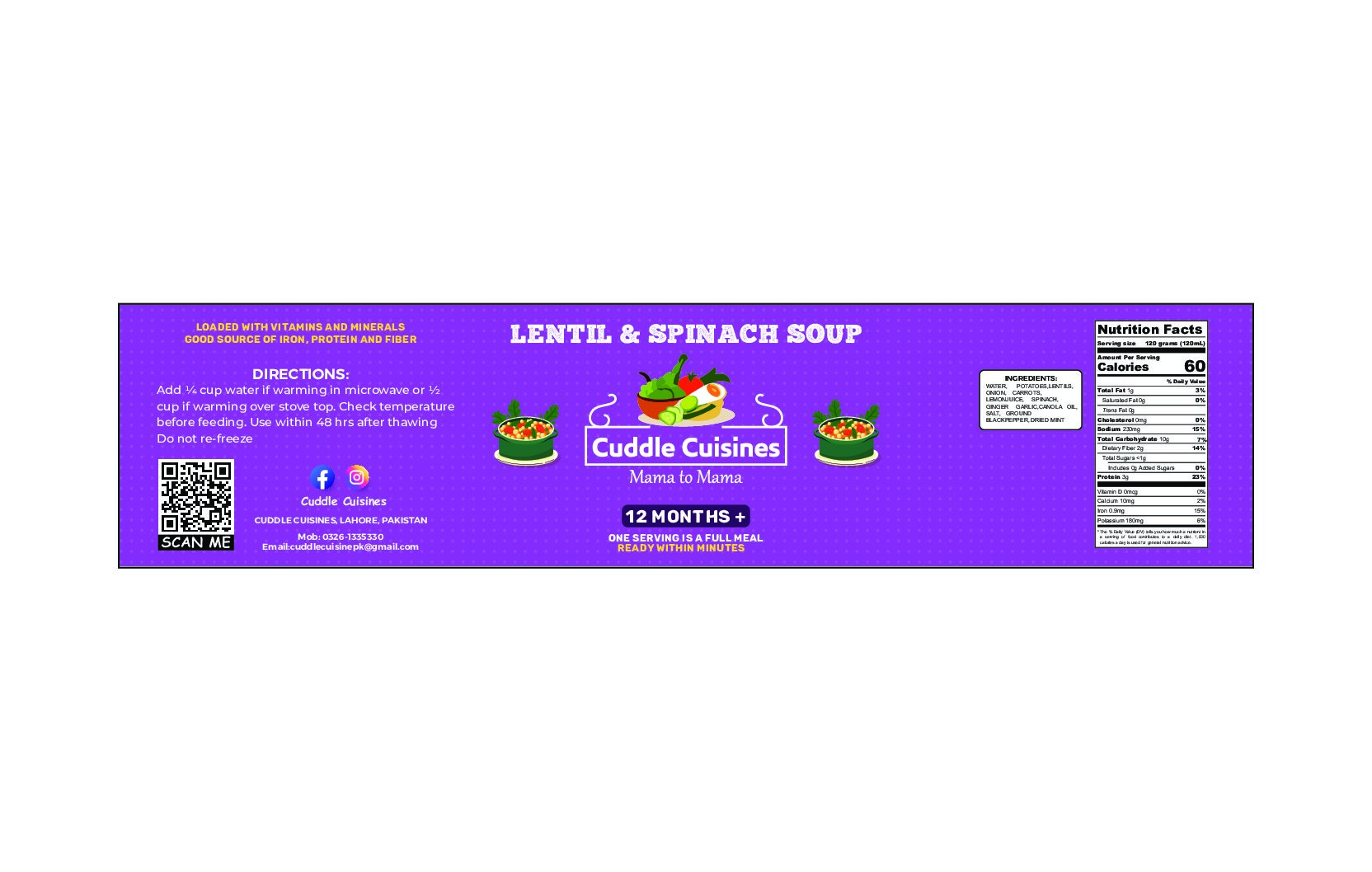 Lentil & Spinach Soup