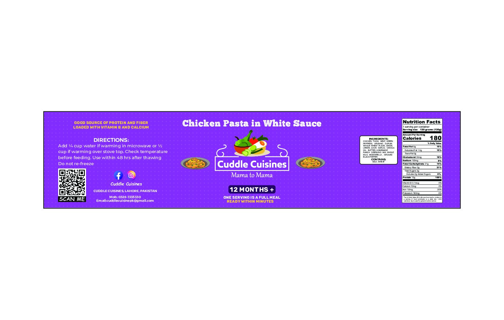 Chicken Pasta in White Sauce